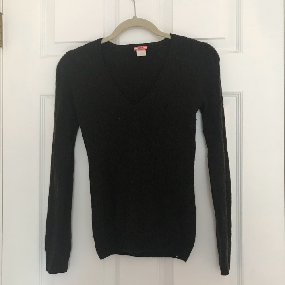 J Crew Brown 100% Cashmere Sweater